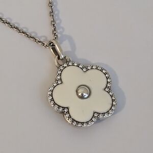 NWT BRIGHTON DAZZLING LOVE FLOWER NECKLACE 18 Inch Adjustable Chain